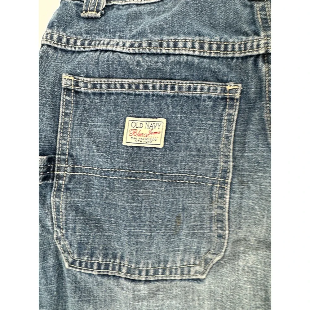 Old Navy Carpenter Jeans Mens 30x30 Blue‎ Vintage 2002 Relaxed Workwear Utility